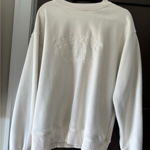 White Embroidered Sweatshirt